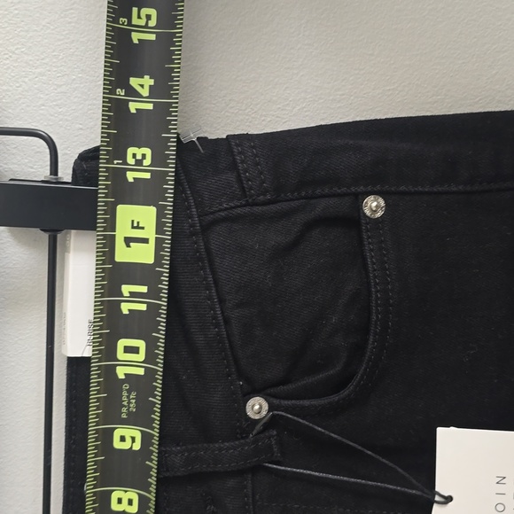 NWT ZARA Split Skinny Jeans High Rise Full Length Bootcut Flare Leg Black - Picture 6 of 9